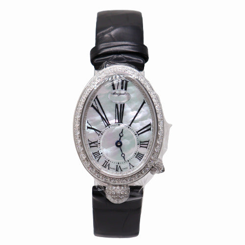 NEW! Breguet Ladies Reine De Naples White Gold 33mm White MOP Roman Dial Watch Ref# 8928BB51944DD0D3L - Happy Jewelers Fine Jewelry Lifetime Warranty