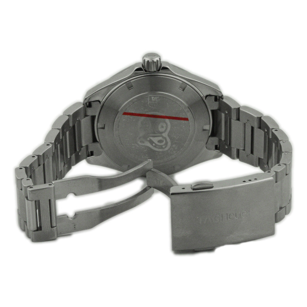 Tag Heuer Men's Aquaracer Quartz Stainless Steel 41mm Blue Stick Dial Watch Reference #: WAY1112.BA0928 - Happy Jewelers Fine Jewelry Lifetime Warranty