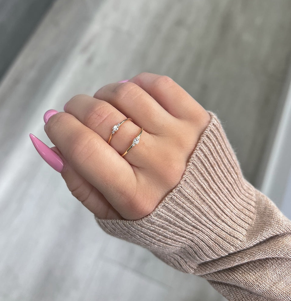 Aurora Three Stone Band - Happy Jewelers Fine Jewelry Lifetime Warranty