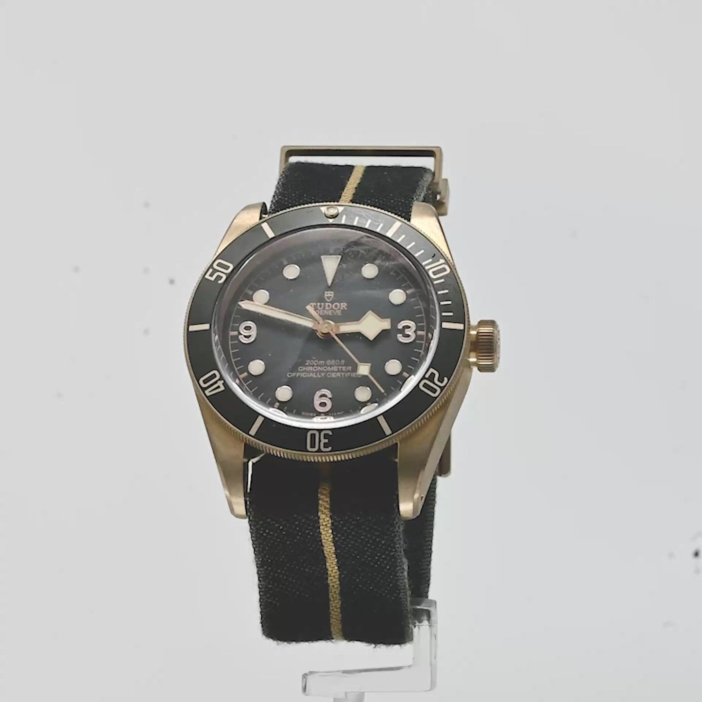 Load and play video in Gallery viewer, Tudor Men&amp;#39;s Black Bay Bronze 43mm Slate Grey Dial Watch Reference #: M79250BA
