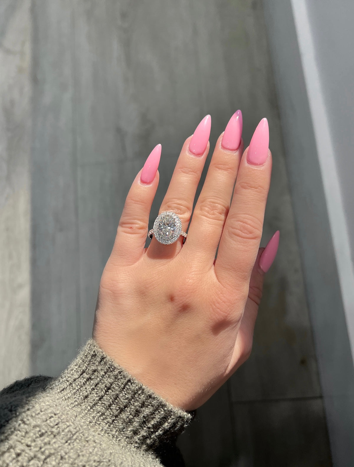 Engagement Ring Wednesday | 3.03 Oval Lab Created Diamond | Double Halo - Happy Jewelers Fine Jewelry Lifetime Warranty