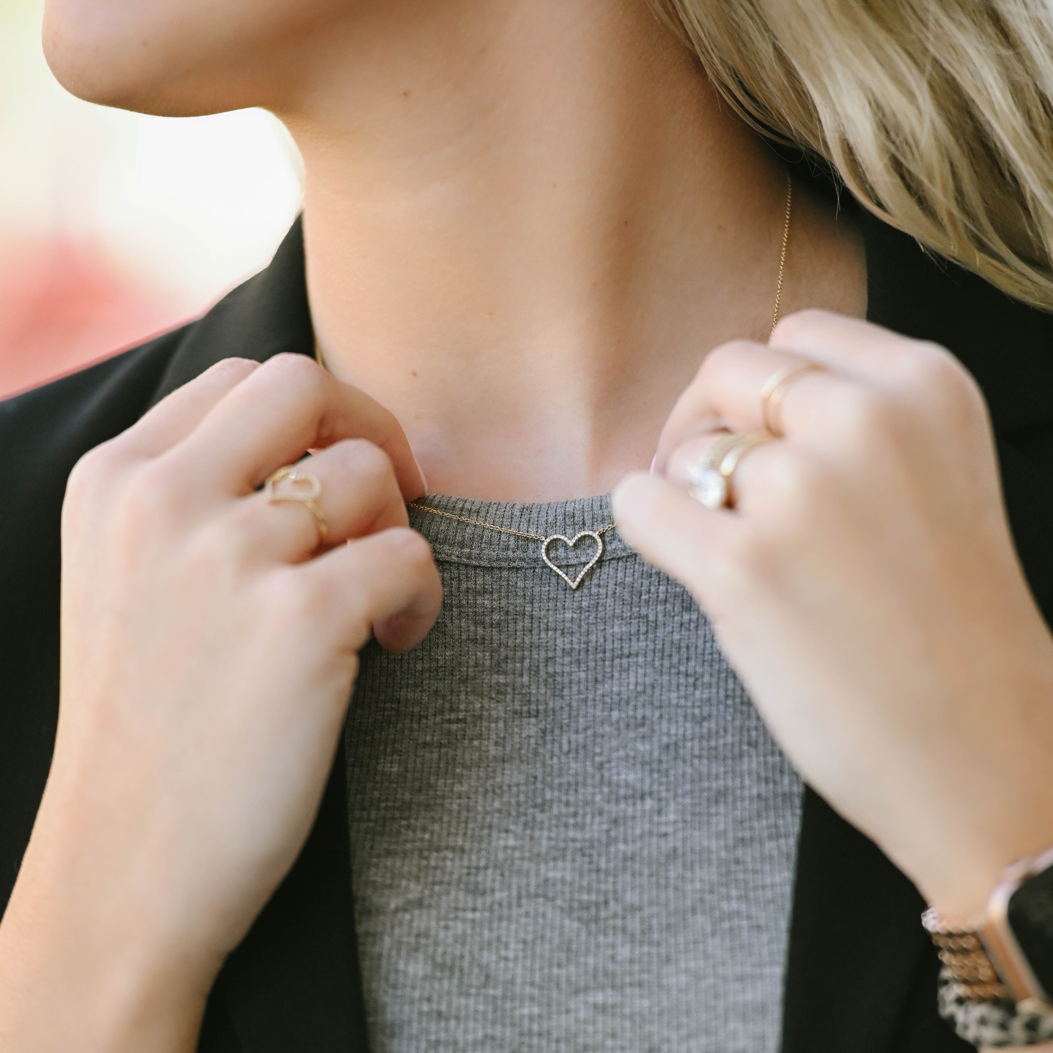 Open Heart Diamond Necklace - Happy Jewelers Fine Jewelry Lifetime Warranty