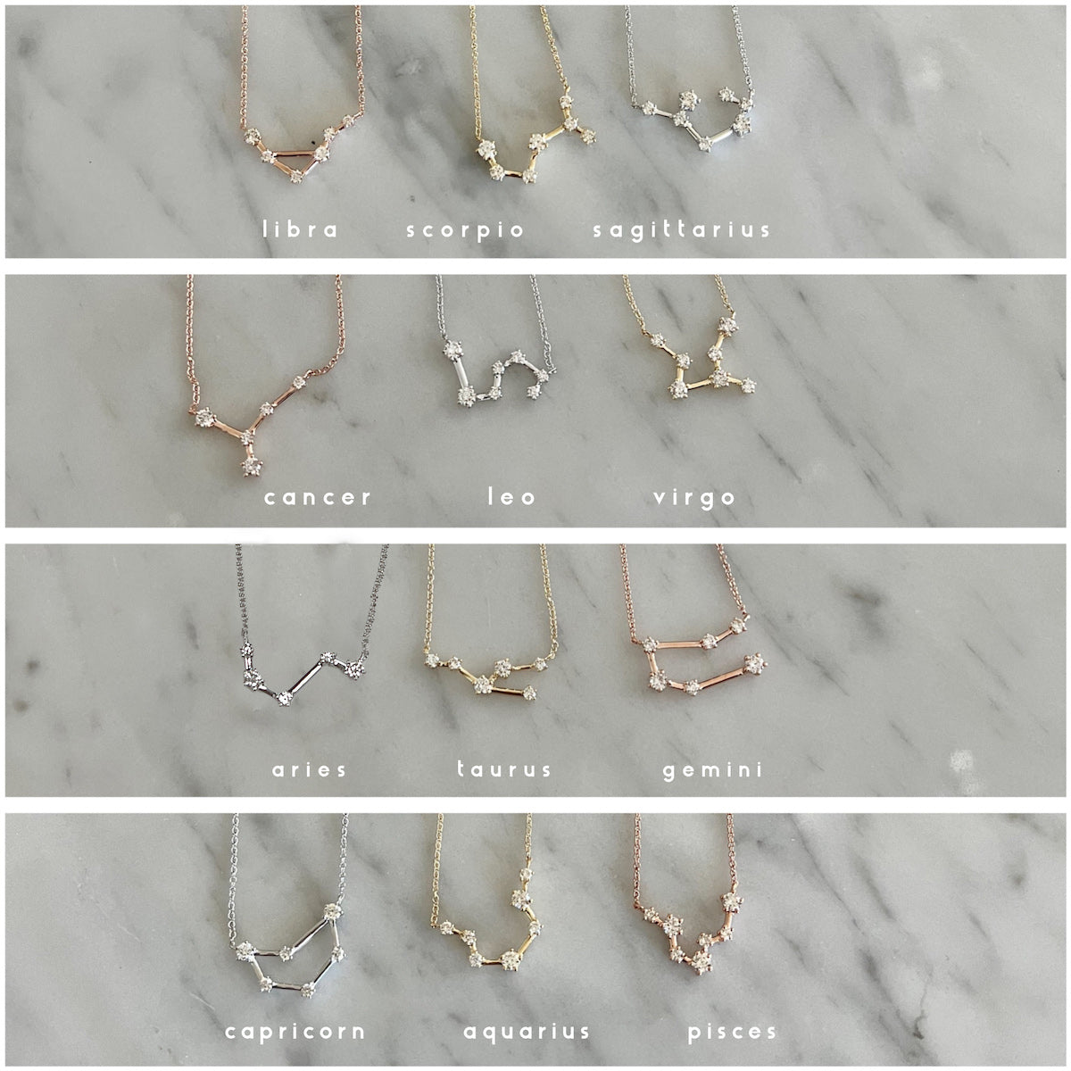 Diamond Constellation Zodiac Necklace - Happy Jewelers Fine Jewelry Lifetime Warranty