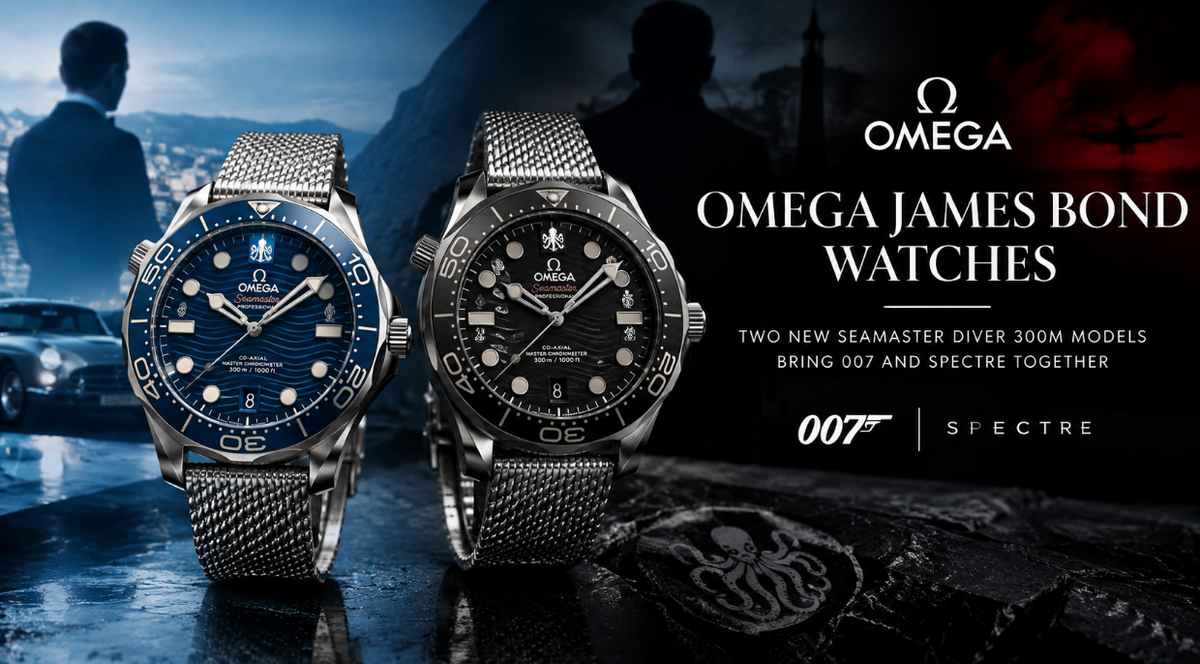 Omega James Bond Watches: Two New Seamaster Diver 300M Models Bring 007 and Spectre Together