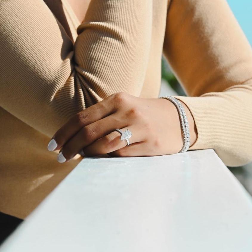 1.96 carat Radiant Cut Lab Grown Diamond Solitaire Engagement Ring | Lauren  B Jewelry