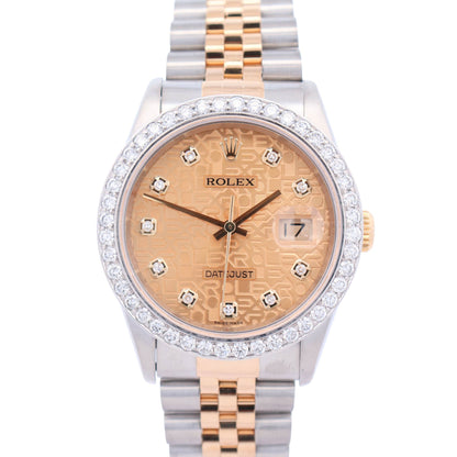 Rolex Datejust 36mm Champagne Dial Watch Ref# 16233 - Happy Jewelers Fine Jewelry Lifetime Warranty