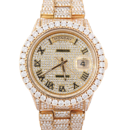 Rolex Day-Date 36mm Iced Out Dial Watch Ref# 18038 - Happy Jewelers Fine Jewelry Lifetime Warranty