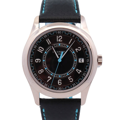 Patek Philippe Calatrava 40mm Black Dial Watch Ref# 6007G-011 - Happy Jewelers Fine Jewelry Lifetime Warranty