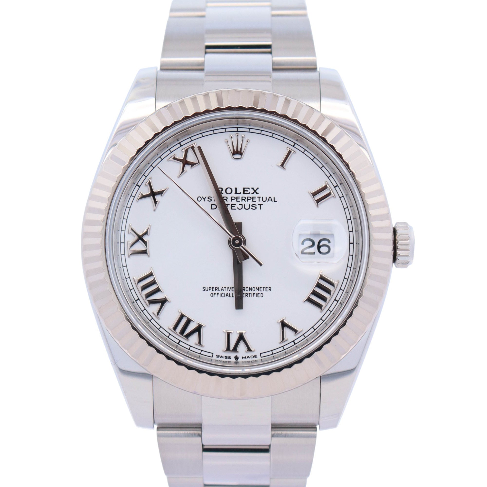 Rolex Datejust 41mm White Dial Watch Ref# 126334