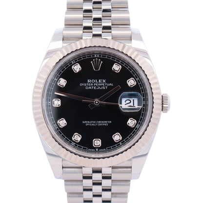 Rolex Datejust 41mm Black Dial Watch Ref# 126334 - Happy Jewelers Fine Jewelry Lifetime Warranty