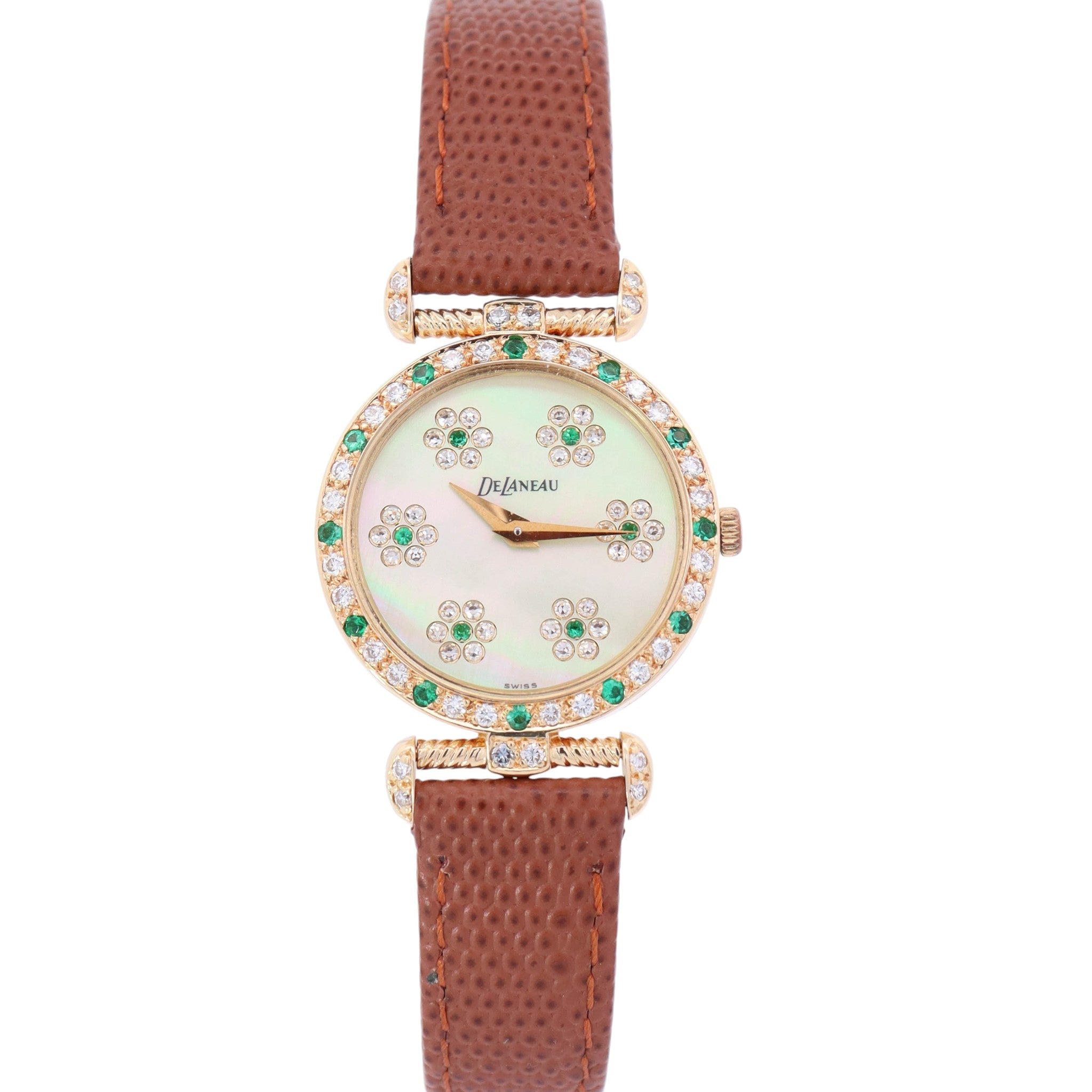 DeLaneau 24mm Mother of Pearl Dial Watch Ref# L583 – Happy Jewelers