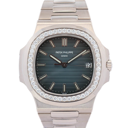 Patek Philippe Nautilus 40mm Blue Dial Watch Ref# 5713/1G-001 - Happy Jewelers Fine Jewelry Lifetime Warranty