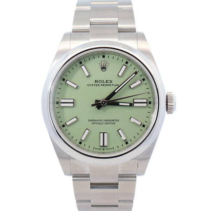 Rolex Oyster Perpetual 41mm Pistachio Dial Watch Ref# 134300