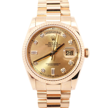 Rolex Day-Date 36mm Champagne Dial Watch Ref# 118238 - Happy Jewelers Fine Jewelry Lifetime Warranty