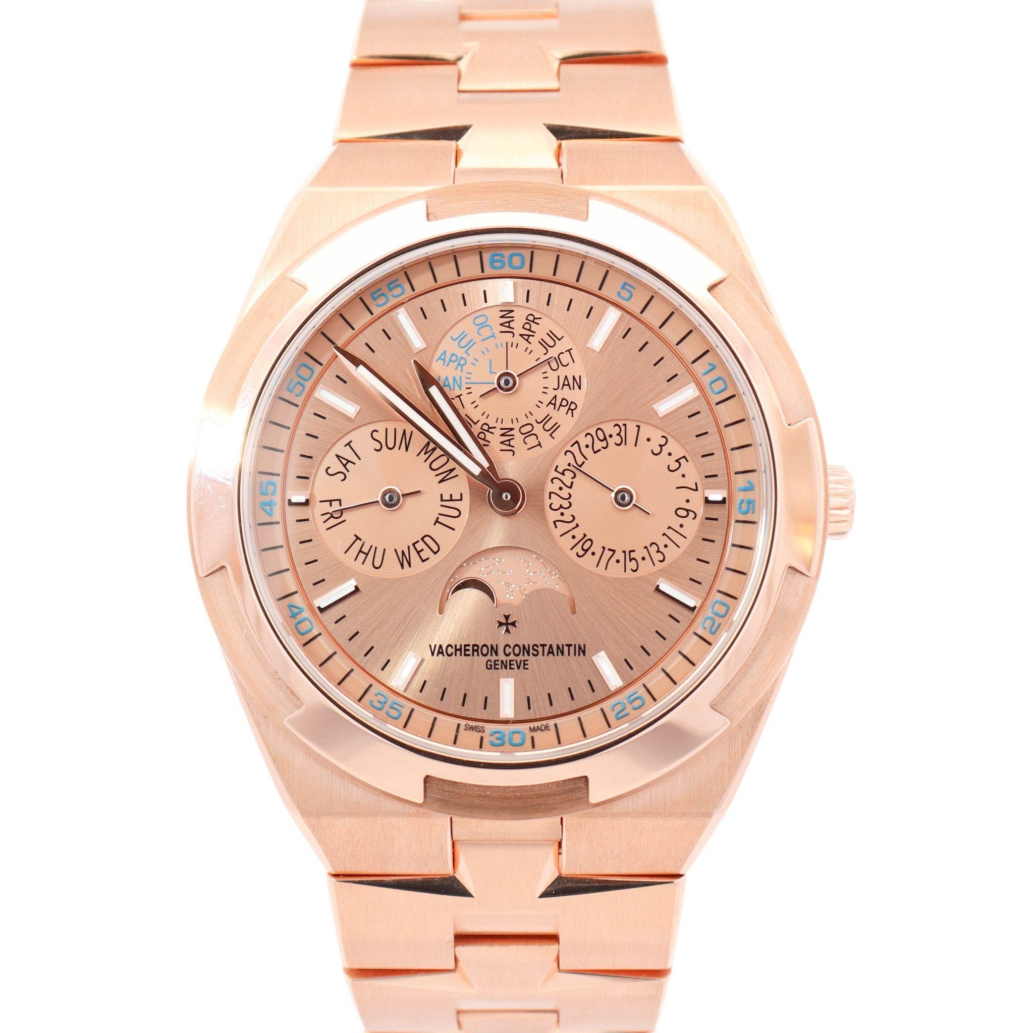 Vacheron Constantin Overseas Perpetual Calendar Ultra Thin 41.5mm Pink Gold Dial Watch Ref# 4300V/220R-H144