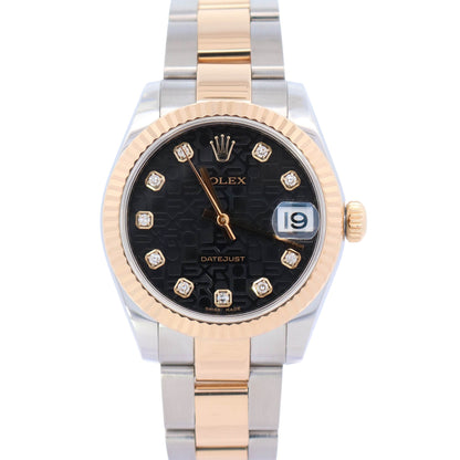 Rolex Datejust 31mm Black Jubilee Dial Watch Ref# 178273 - Happy Jewelers Fine Jewelry Lifetime Warranty