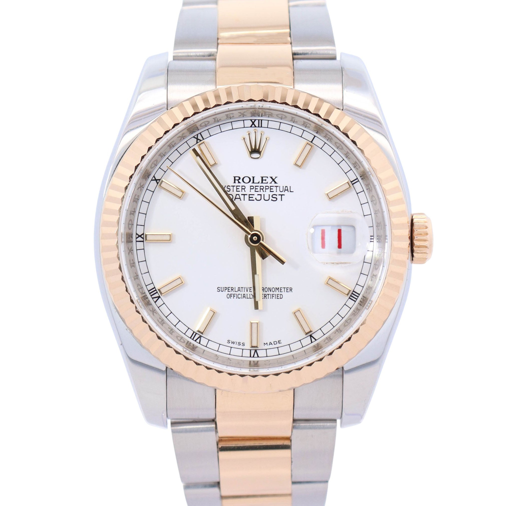 Rolex Datejust 36mm White Dial Watch Ref# 116233