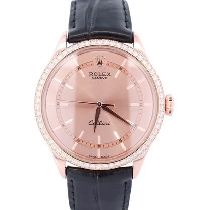 Rolex Cellini 39mm Pink Dial Watch Ref# 50705RBR