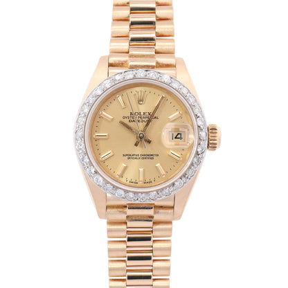 Rolex Datejust 26mm Champagne Dial Watch Ref# 69178