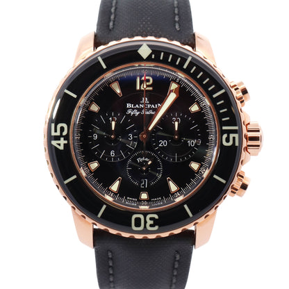 Blancpain Fifty Fathoms 45mm Black Dial Watch Ref# 5085F363052A - Happy Jewelers Fine Jewelry Lifetime Warranty