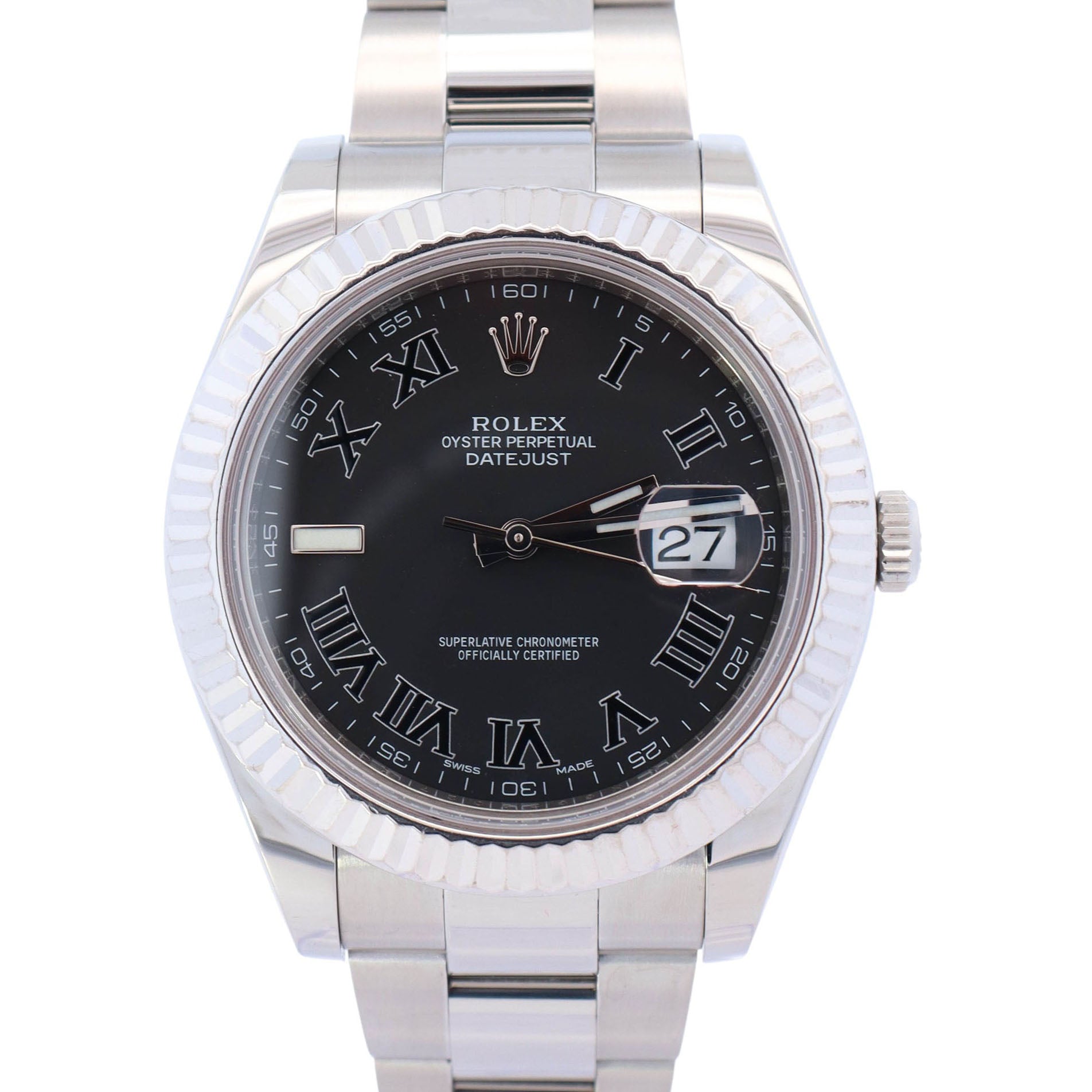 Rolex Datejust 41mm Dark Grey Dial Watch Ref# 116334