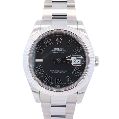 Rolex Datejust 41mm Dark Grey Dial Watch Ref# 116334