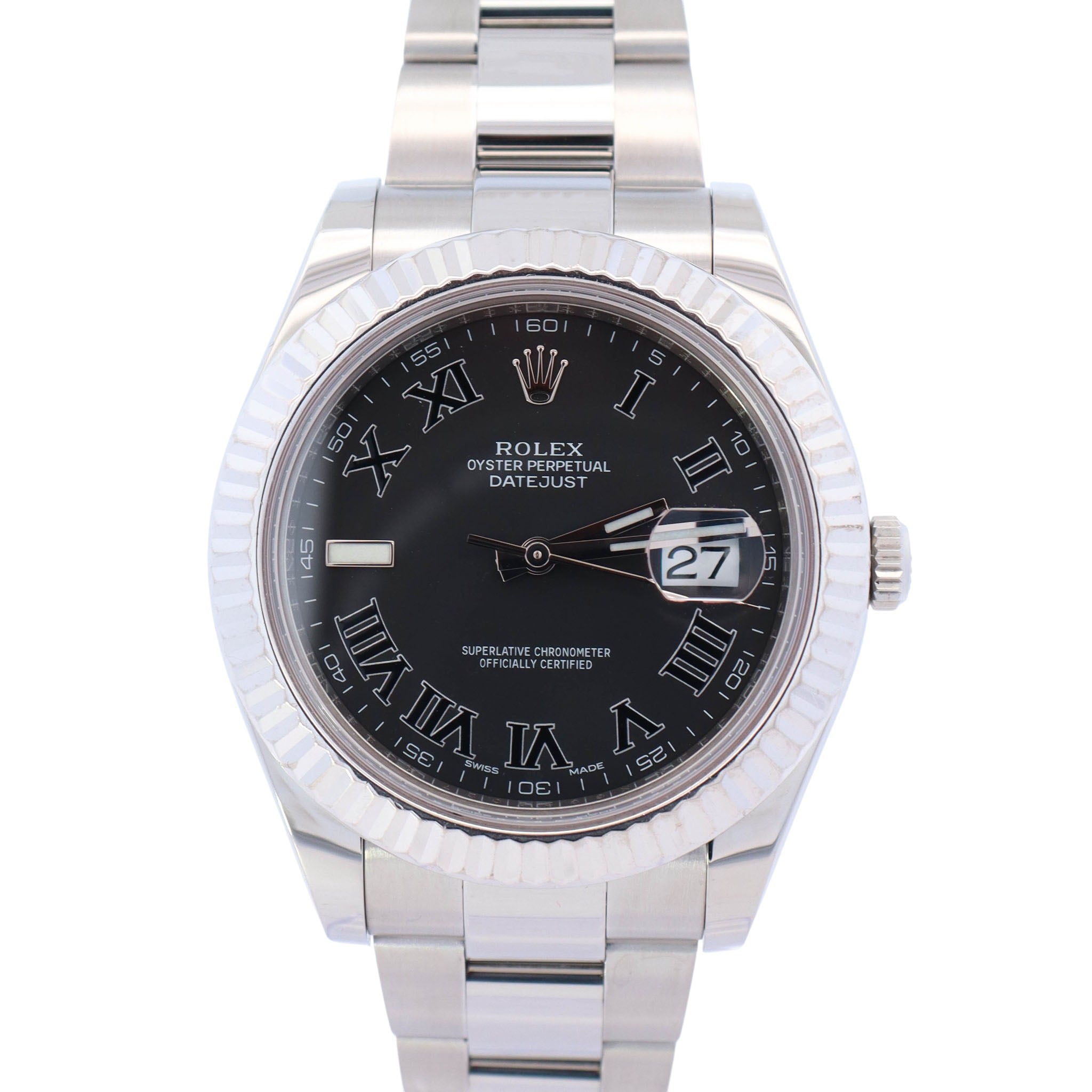 Rolex Datejust 41mm Grey Dial Watch Ref# 116334 - Happy Jewelers Fine Jewelry Lifetime Warranty