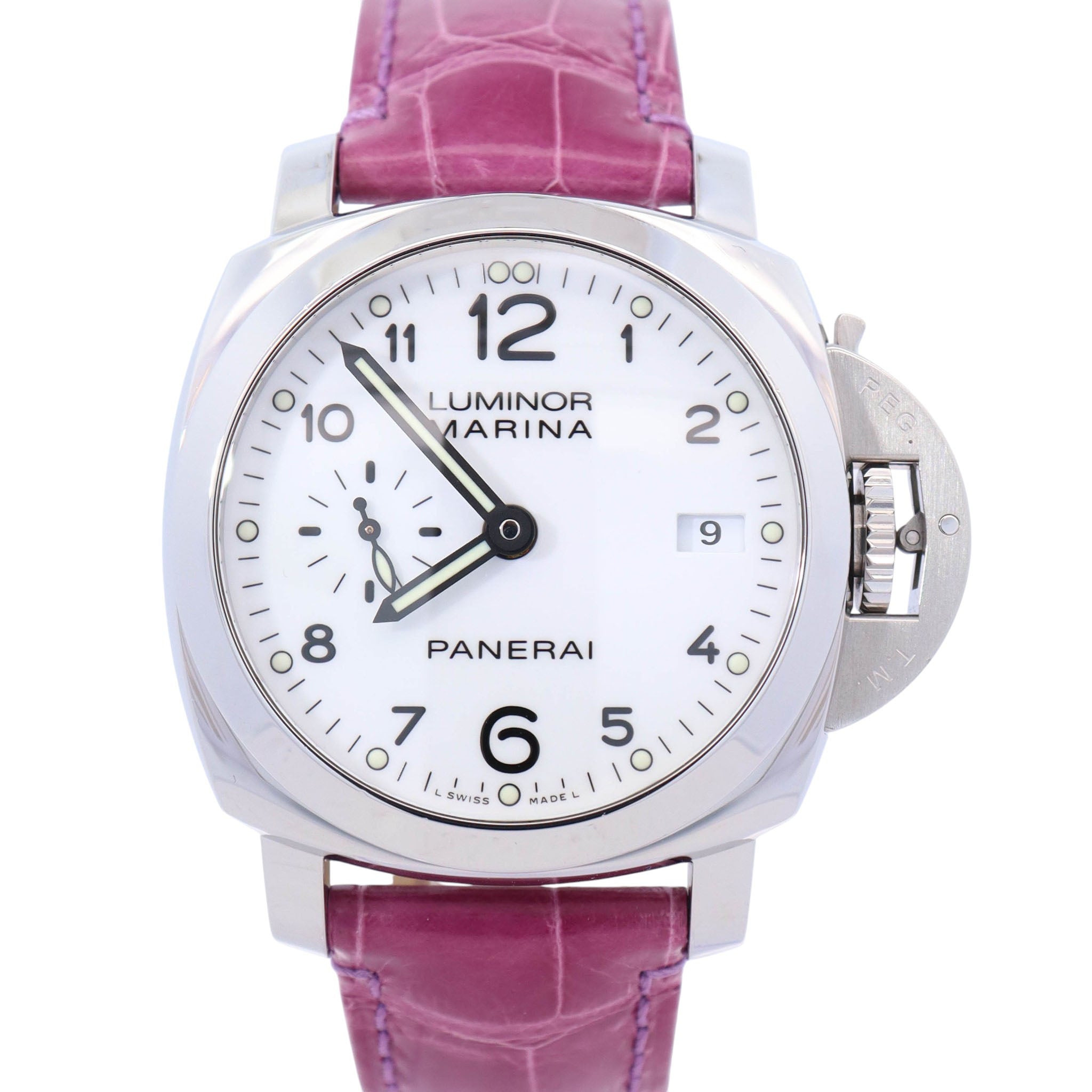 Panerai Luminor 42mm White Dial Watch Ref# PAM00523