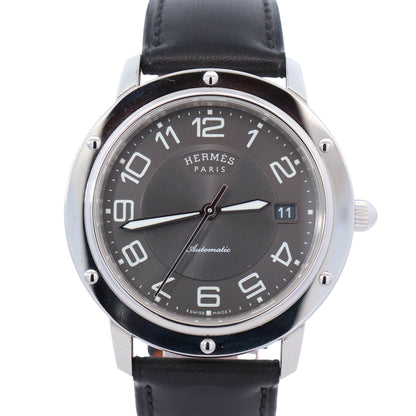Hermes Clipper 39mm Grey Dial Watch Ref# CP2.810