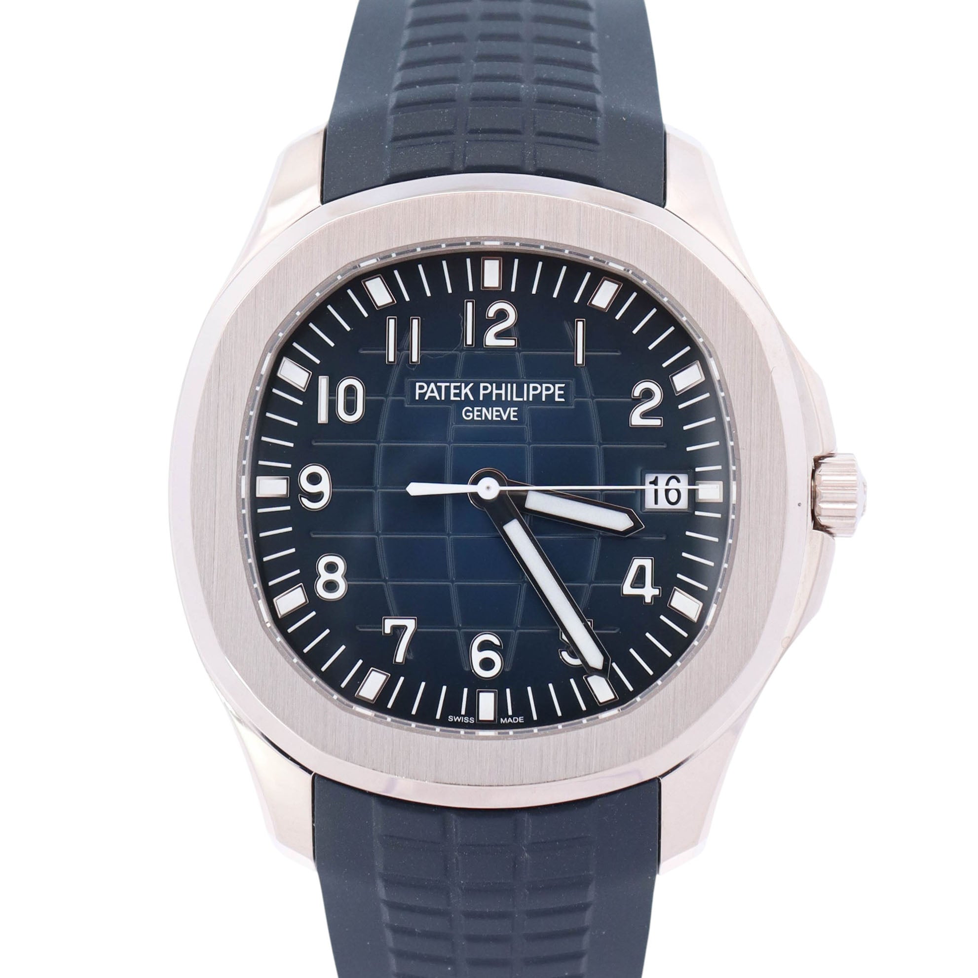Patek Philippe Aquanaut 42mm Blue Dial Watch Ref# 5168G-001 - Happy Jewelers Fine Jewelry Lifetime Warranty