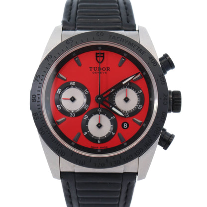 Tudor Fastrider Chronograph 42mm Red Dial Watch Ref# 42010n-0006