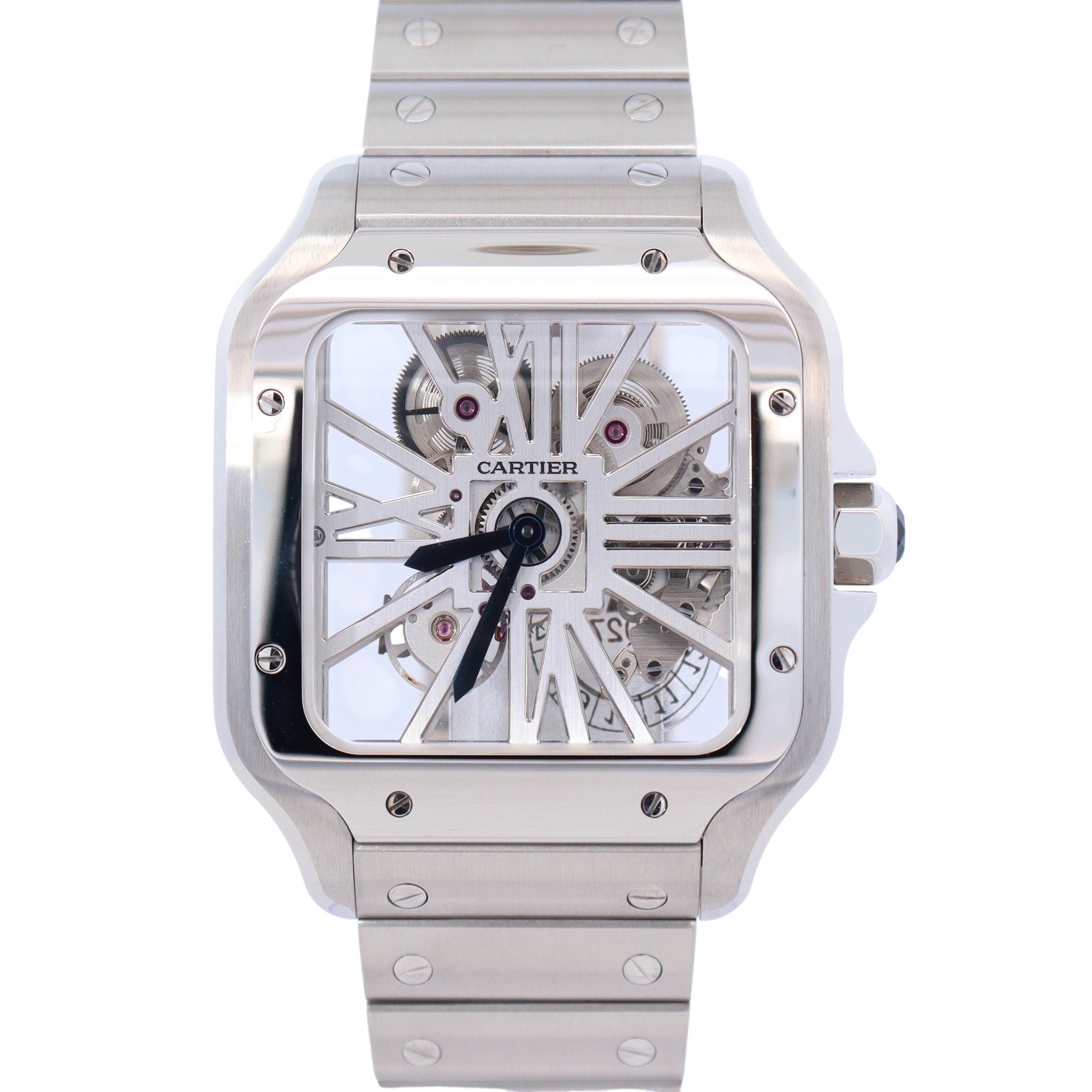 Cartier Santos 40mm Skeleton Dial Watch Ref# WHSA0015