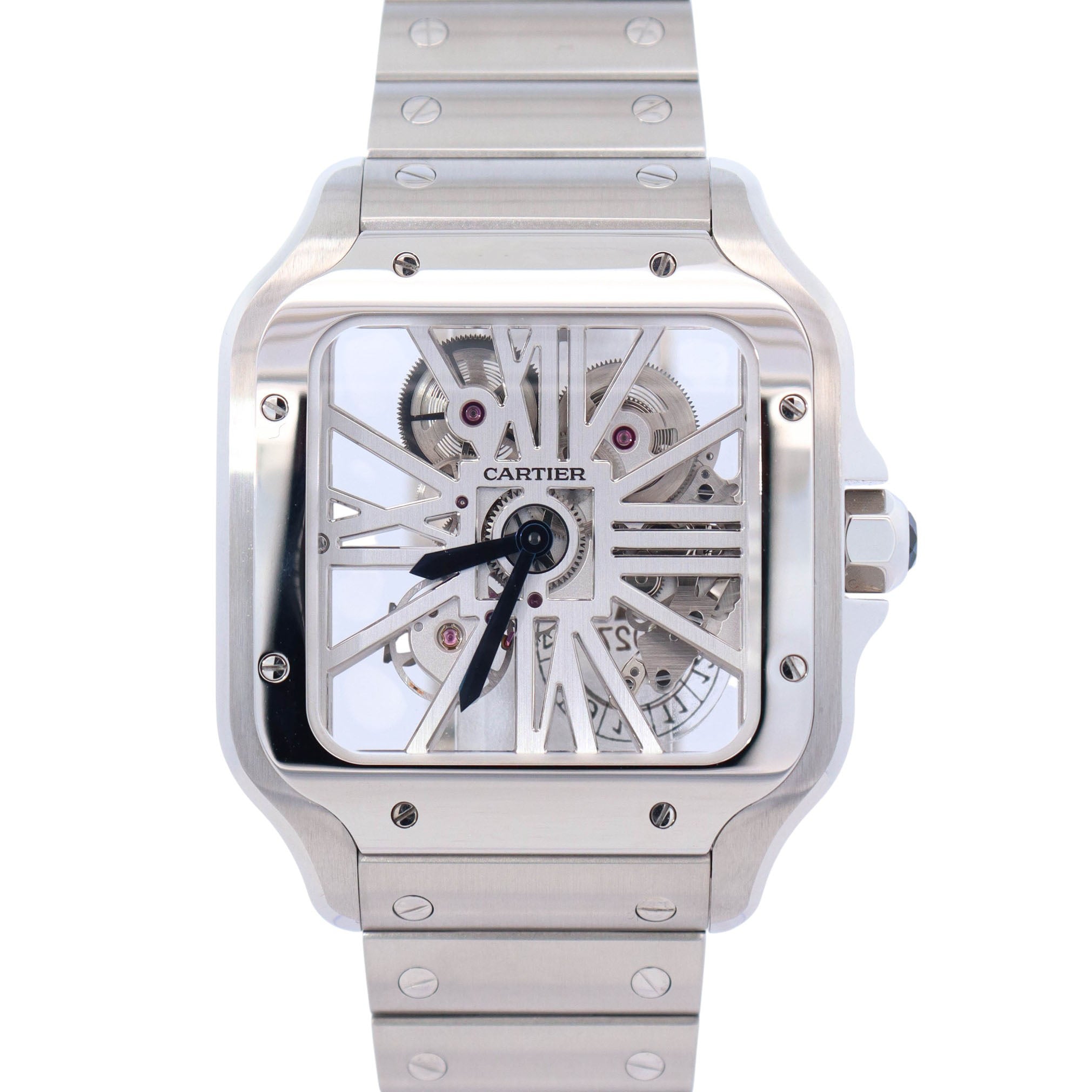 Cartier Santos 40mm Skeleton Dial Watch Ref# WHSA0015