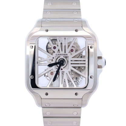Cartier Santos 40mm Skeleton Dial Watch Ref# WHSA0015