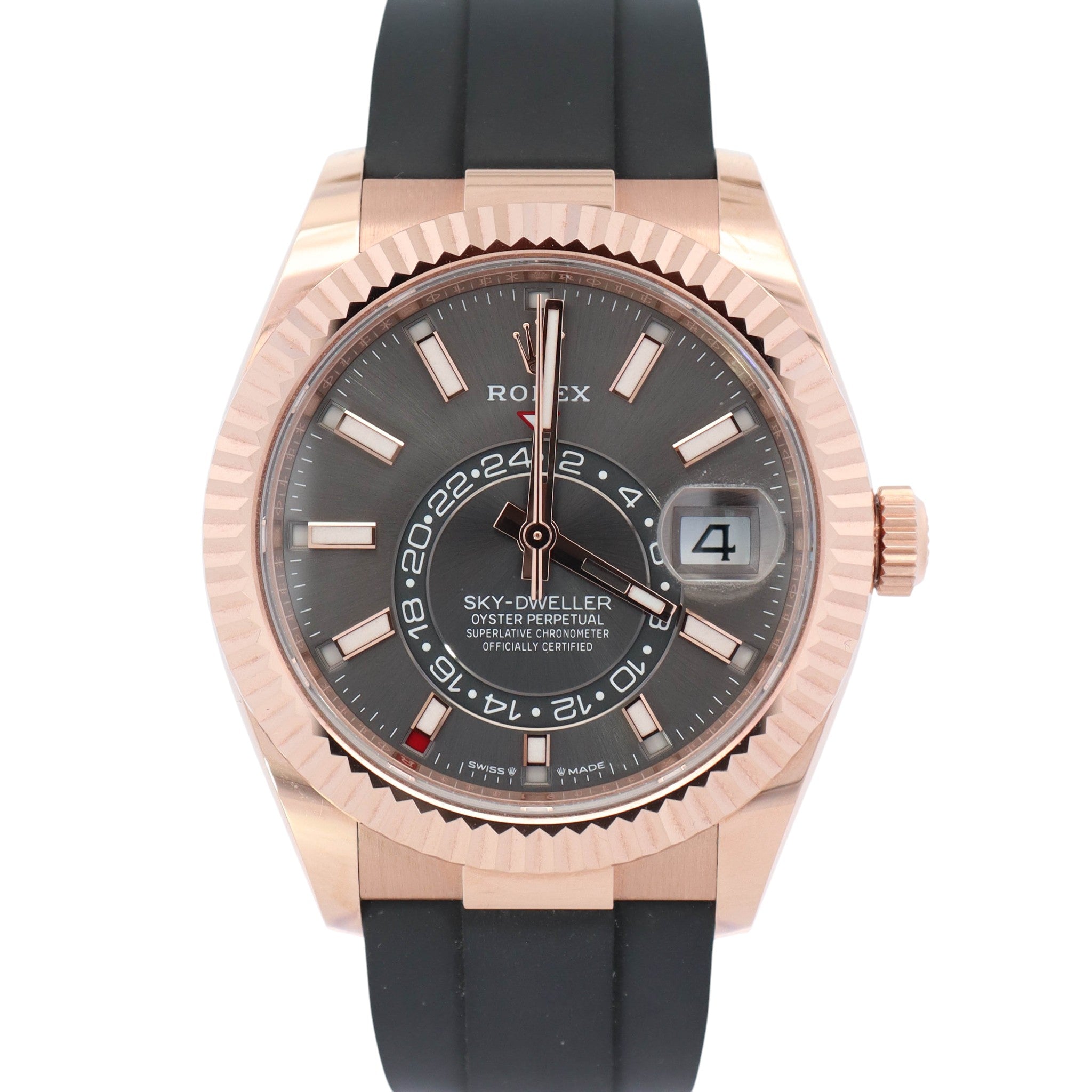 Rolex Sky-Dweller 42mm Rhodium Dial Watch Ref# 336235 - Happy Jewelers Fine Jewelry Lifetime Warranty