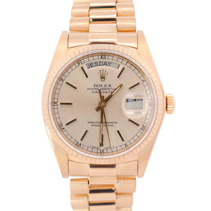 Rolex Day-Date 36mm Champagne Dial Watch Ref# 18038