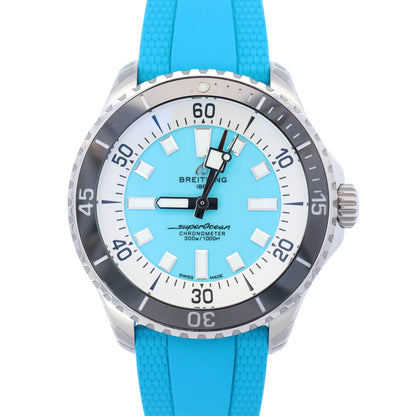 Breitling Superocean Automatic 44mm Turquoise Dial Watch Ref# A17376211L2S2