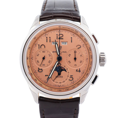 Breitling Premier B25 Datora 42mm Copper Dial Watch Ref# AB2510201K1P1