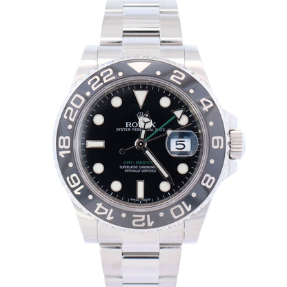 Rolex GMT-Master II 40mm Black Dial Watch Ref# 116710LN - Happy Jewelers Fine Jewelry Lifetime Warranty