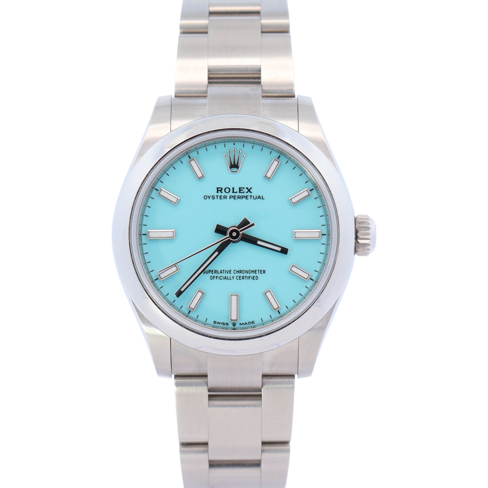 Rolex Oyster Perpetual 31mm Tiffany Dial Watch Ref# 277200
