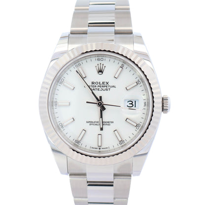 Rolex Datejust 41mm White Dial Watch Ref# 126334