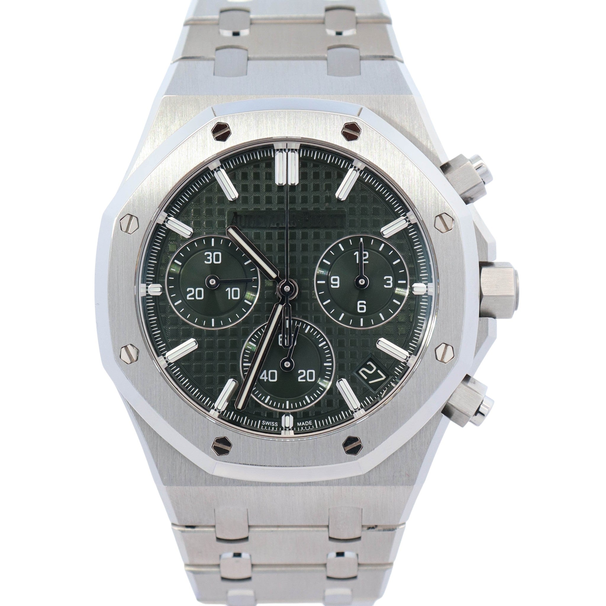 Audemars Piguet Royal Oak 41mm Green Dial Watch Ref# 26240ST.OO.1320ST.08