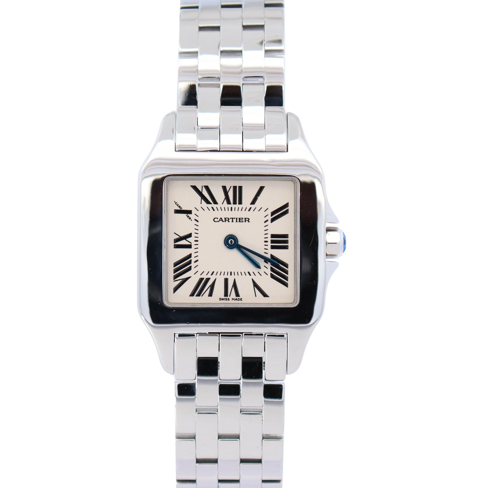 Cartier Santos Demoiselle 28mm White Dial Watch Ref# W25064Z5