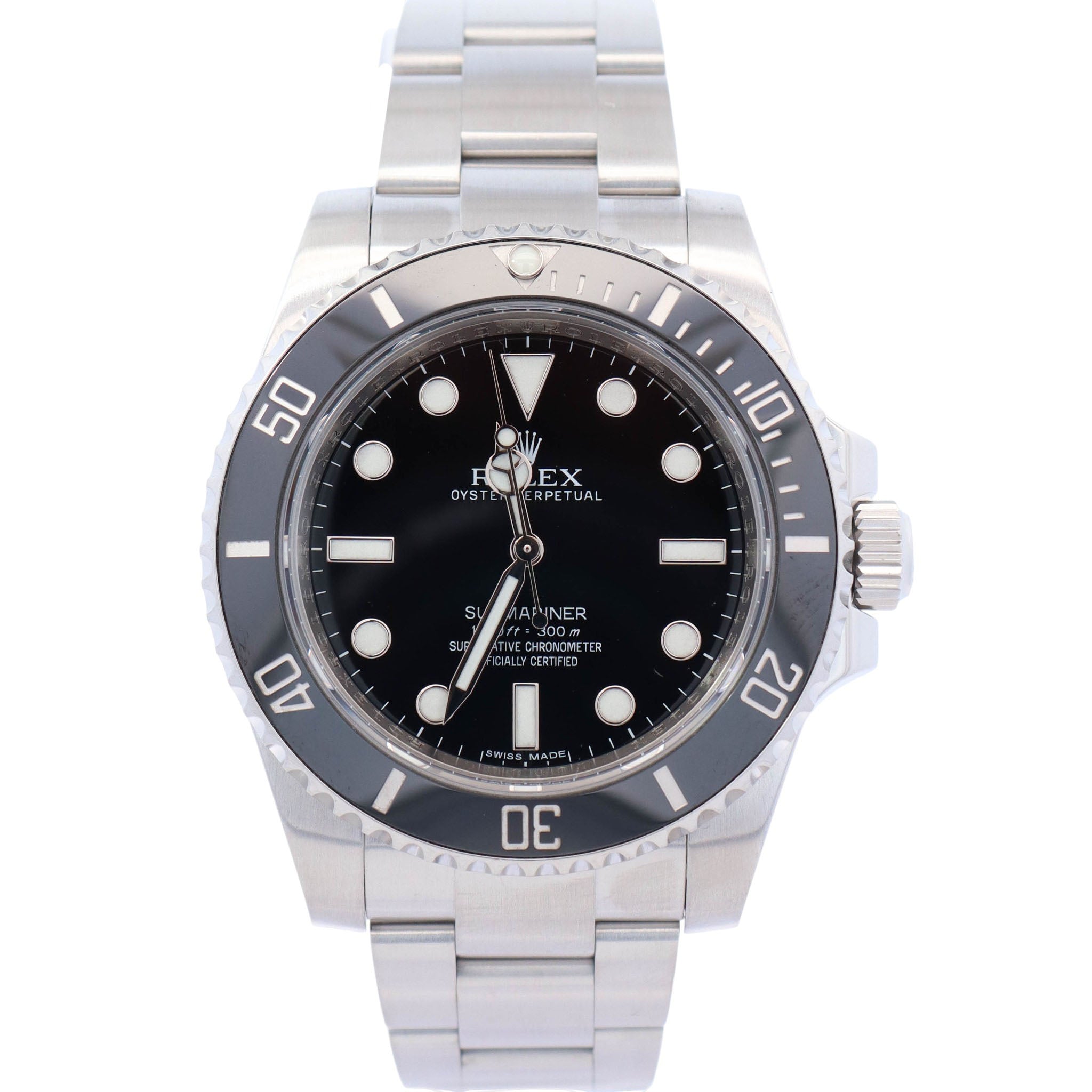 Rolex Submariner 40mm Black Dial Watch Ref# 114060