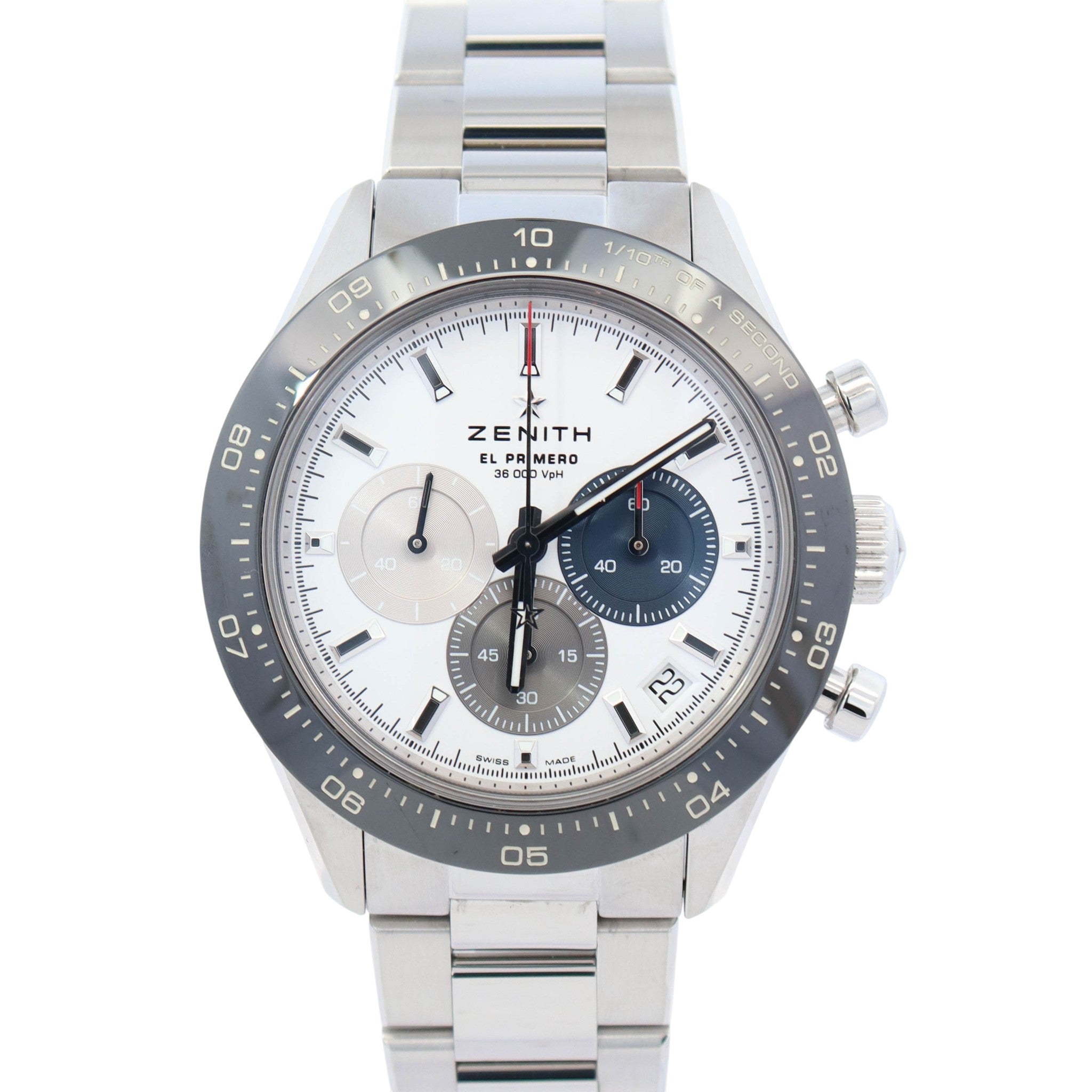 Zenith El Primero 41mm White Dial Watch Ref# 03.3100.3600/69.M3100