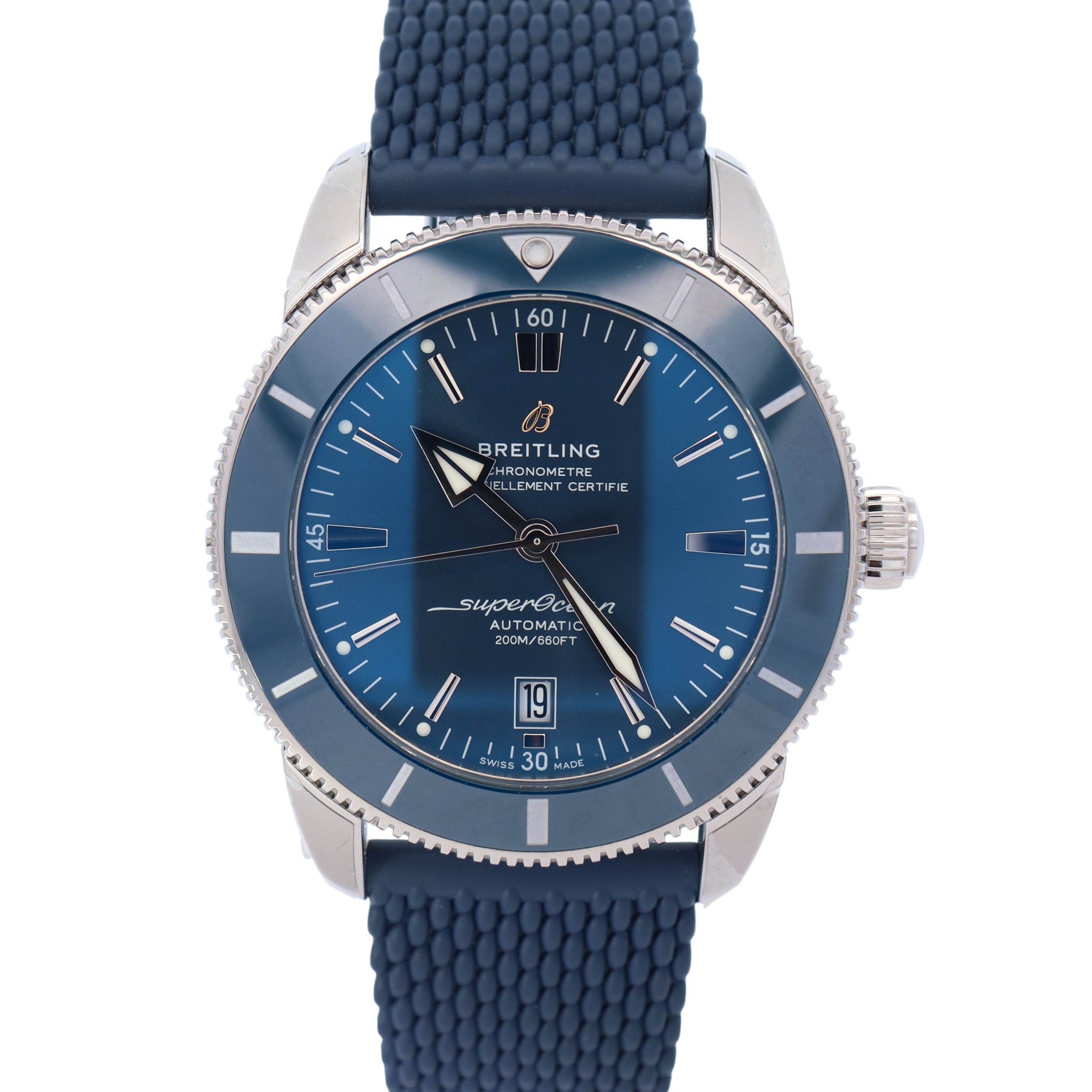 Breitling Superocean Heritage B20 Automatic 46mm Blue Dial Watch Ref# AB2020161C1S1