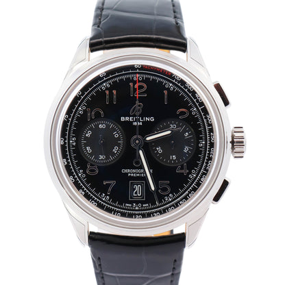 Breitling Premier B01 Chronograph 42mm Black Dial Watch Ref# AB0145221B1P2