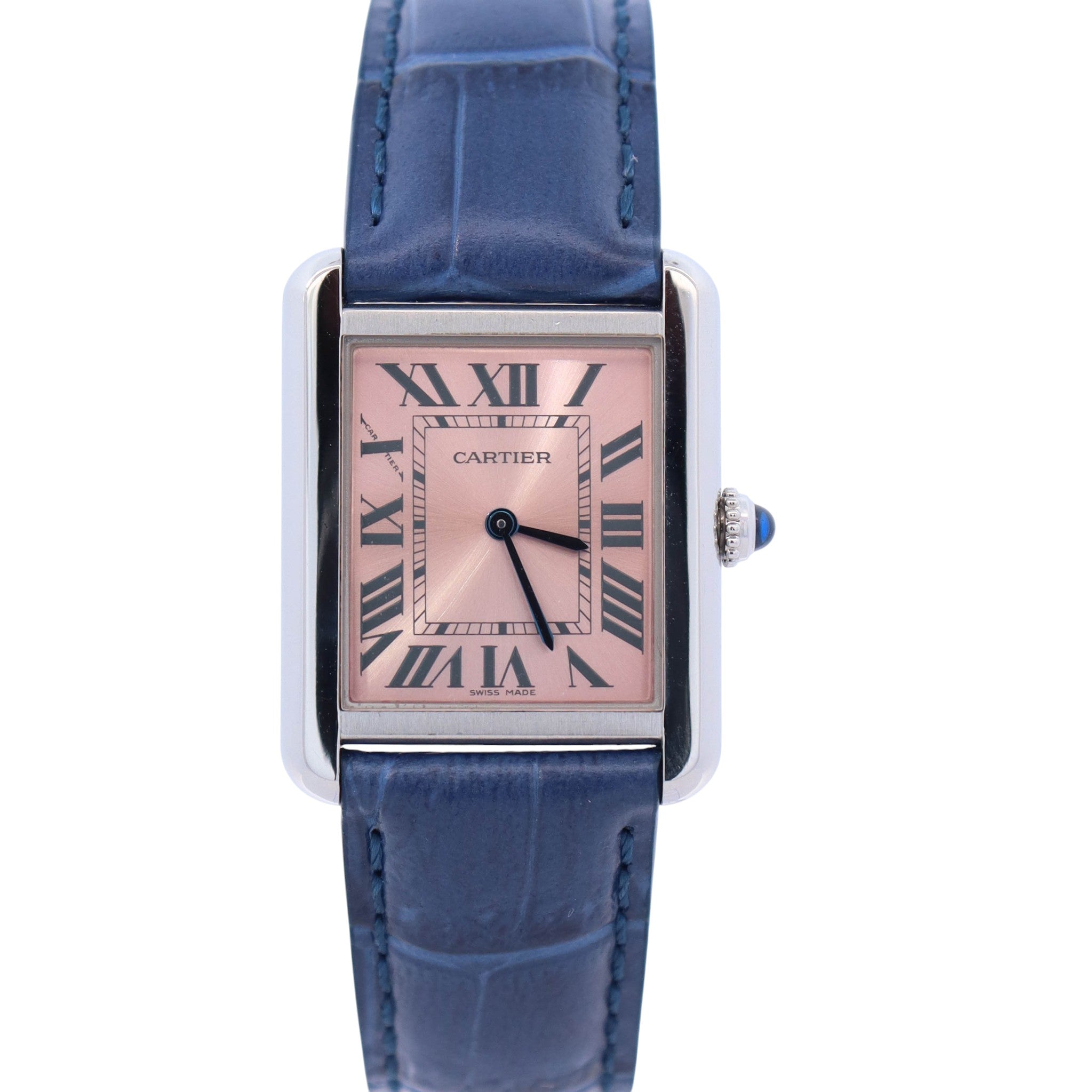 Cartier Tank 31mm Pink Dial Watch Ref# W5200000 - Happy Jewelers Fine Jewelry Lifetime Warranty