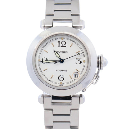 Cartier Pasha 35mm White Dial Watch Ref# W31015M7