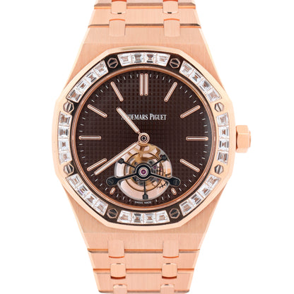 Audemars Piguet Royal Oak 41mm Brown Tourbillon Dial Watch Ref# 26516OR.ZZ.1220OR.01